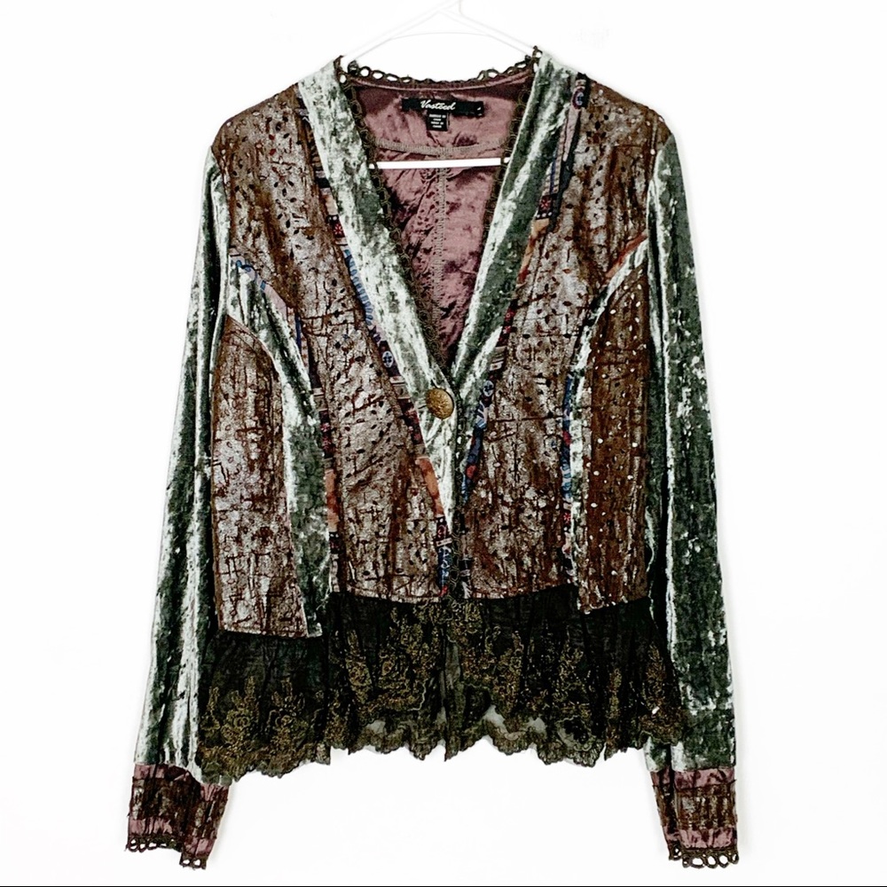 Vasteed Crushed Velvet Blazer Large !